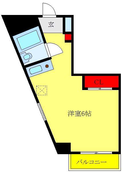 エルウイング板橋本町(ワンルーム/2階)の間取り写真