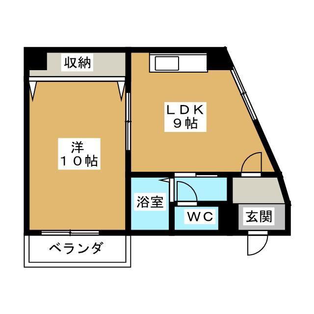 サンクレールコート(1LDK/2階)の間取り写真