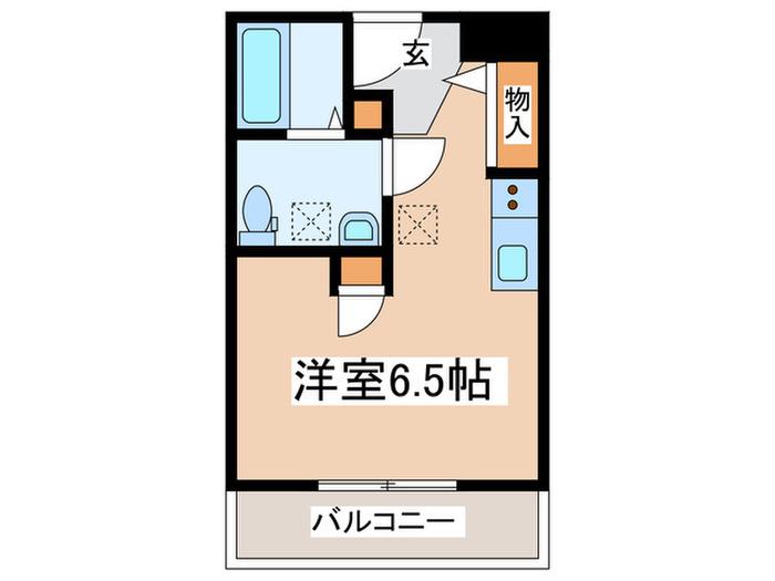 ベルストーク1(ワンルーム/8階)の間取り写真