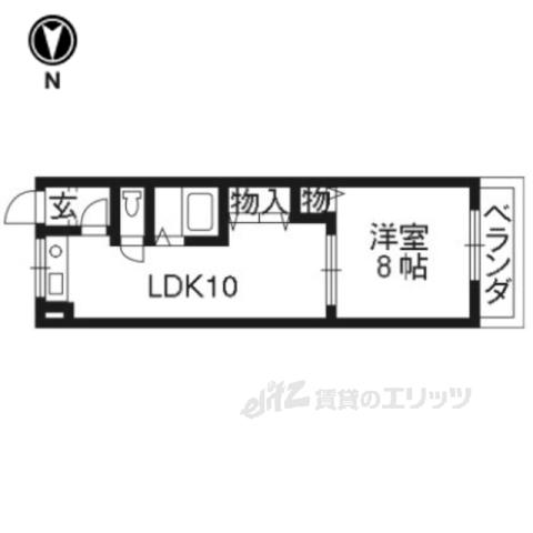 レオハイム長尾Ⅲ(1LDK/5階)の間取り写真