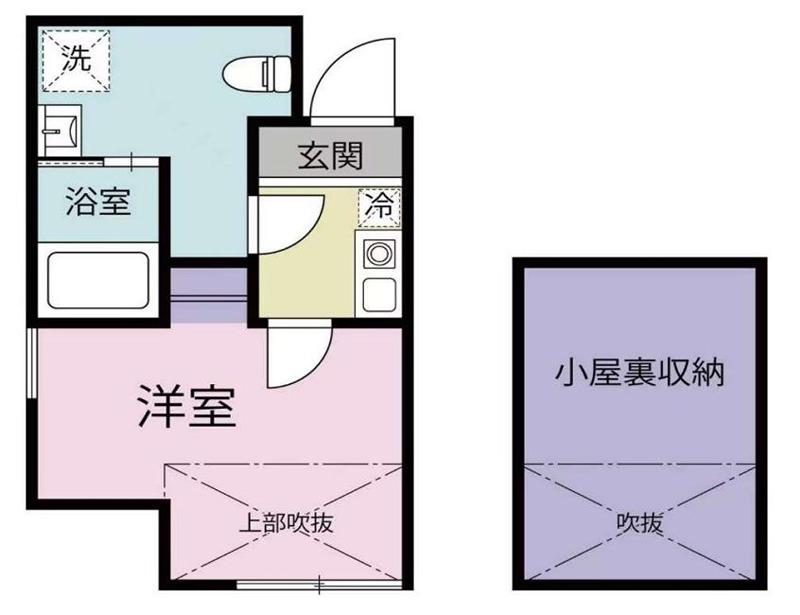 グリーンビュー都立大学(1K/2階)の間取り写真