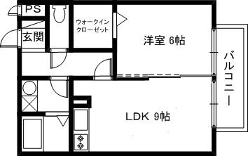 瀬田メディエートプラザ(1LDK/1階)の間取り写真