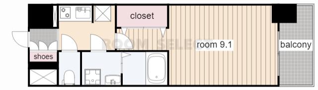 S-RESIDENCE鶴舞II(1K/10階)の間取り写真