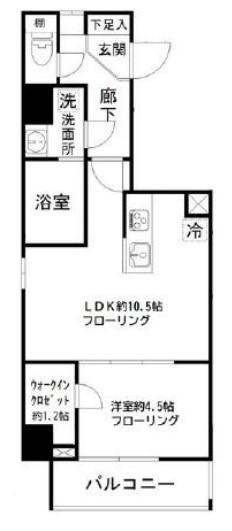 モンレーヴ御徒町(1LDK/6階)の間取り写真