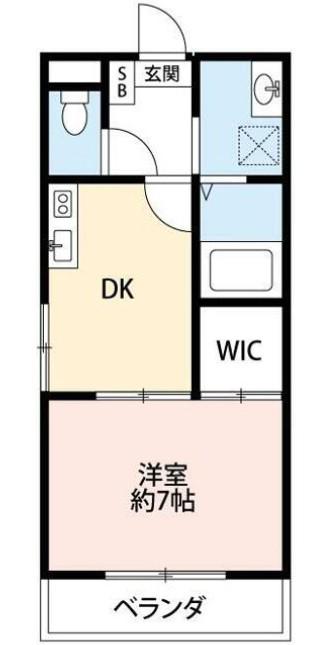ペディコート東宮下一番館(1DK/2階)の間取り写真