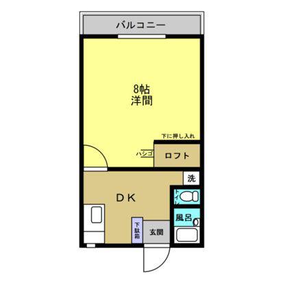 ブルーメゾン(1DK/1階)の間取り写真