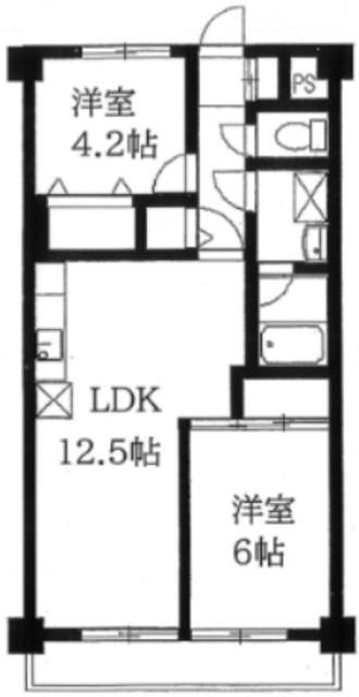 メゾン・ラ・ポート(2LDK/2階)の間取り写真
