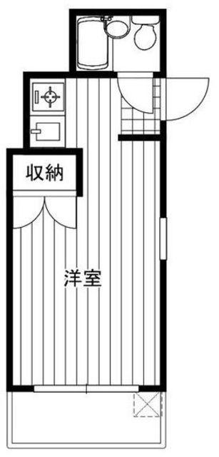 バウ富士見(ワンルーム/1階)の間取り写真