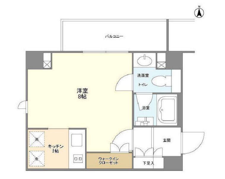シェノン三軒茶屋(ワンルーム/2階)の間取り写真