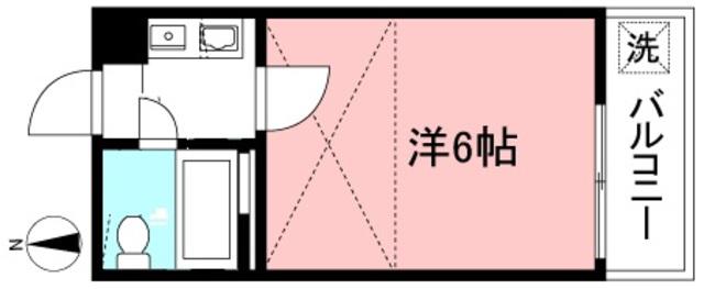 エルベ用賀(1K/2階)の間取り写真