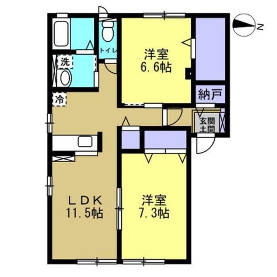レトアエム(2LDK/2階)の間取り写真