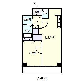 グラシアス(1LDK/3階)の間取り写真