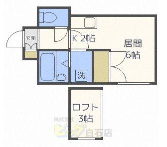 シティヒルズ栄通6(1K/1階)の間取り写真