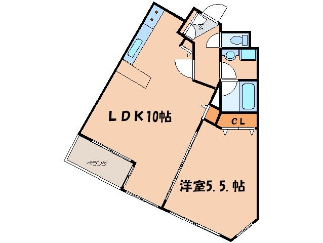 エクセルコート・京都五条坂(1LDK/4階)の間取り写真