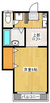 プチメゾン小川(1K/2階)の間取り写真