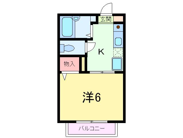 プロシード本山(1K/1階)の間取り写真