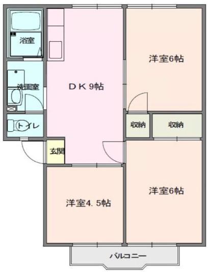 HEIGHTS WINDIA (3LDK/2階)の間取り写真