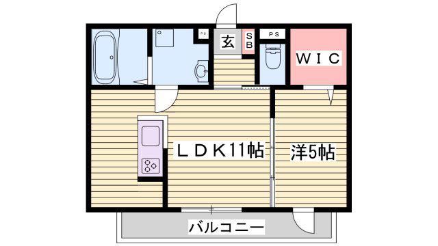 SMILE HEART II(1LDK/2階)の間取り写真