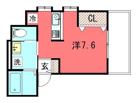 詩仙IIPLUS(1K/3階)の間取り写真