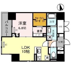 アビエール松屋町(1LDK/5階)の間取り写真