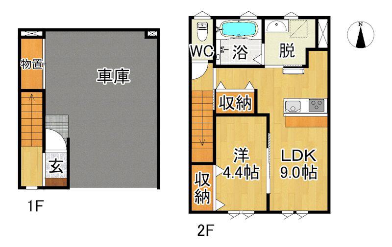 ロイヤルコーポラシュレ(1LDK/2階)の間取り写真