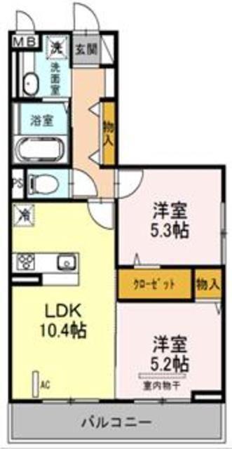 安行藤八DROOMⅡ(1LDK/3階)の間取り写真