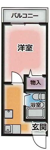 下沢ヤングハイツ(1K/2階)の間取り写真