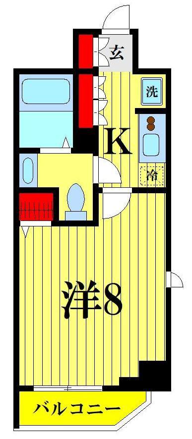 アイル東京スカイツリーⅢ(1K/6階)の間取り写真