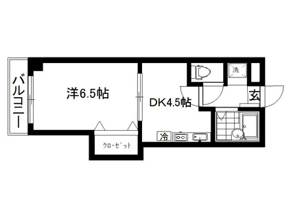 メゾンドジュネス(1DK/5階)の間取り写真