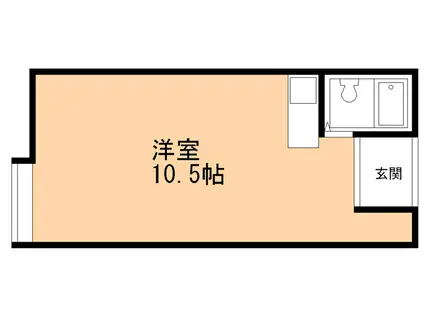 学ハウスYOU77(ワンルーム/1階)の間取り写真
