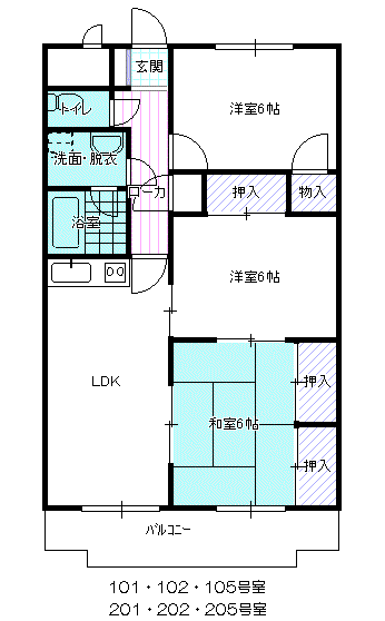プレミール本郷(3LDK/2階)の間取り写真