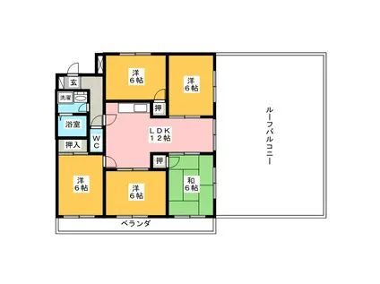 エステート23(5LDK/5階)の間取り写真