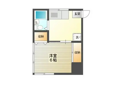 長谷川アパート(1K/2階)の間取り写真