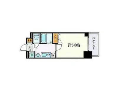 プレサンス名古屋STATIONアブソリュート(1K/11階)の間取り写真