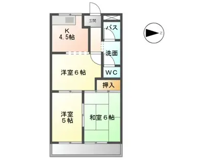 セントラルハイムTAKAHASHI(3K/1階)の間取り写真