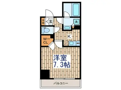 RESIDIA池上II(1K/8階)の間取り写真