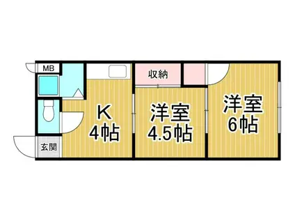 清和マンション(2K/3階)の間取り写真
