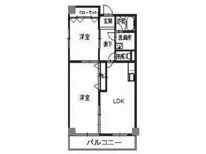 ハイツ・イシカワ(2LDK/1階)の間取り写真