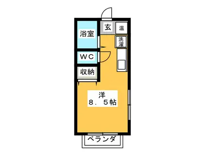 ＪＲ京浜東北線 浦和駅 徒歩9分 2階建 築17年(ワンルーム/2階)の間取り写真