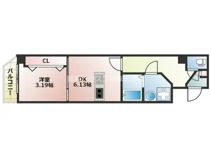 我孫子3丁目 88マンション-R52(1DK/5階)の間取り写真