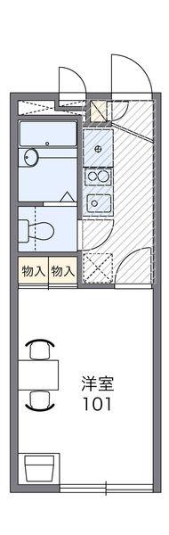 レオパレスTN壱番館(1K/1階)の間取り写真