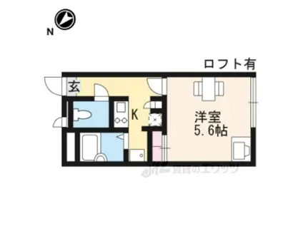 レオパレス沢田2(1K/2階)の間取り写真
