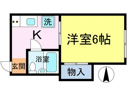 ハイツリステル(1K/2階)の間取り写真