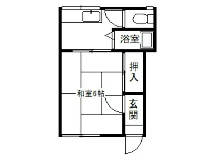 コーポハニーパイン(1K/2階)の間取り写真