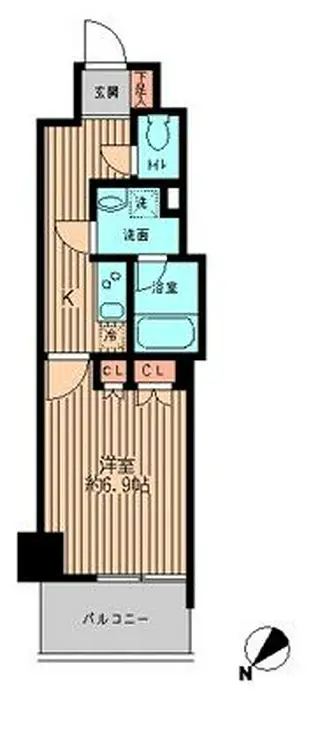 日本橋ファーストレジデンス 9階階 間取り