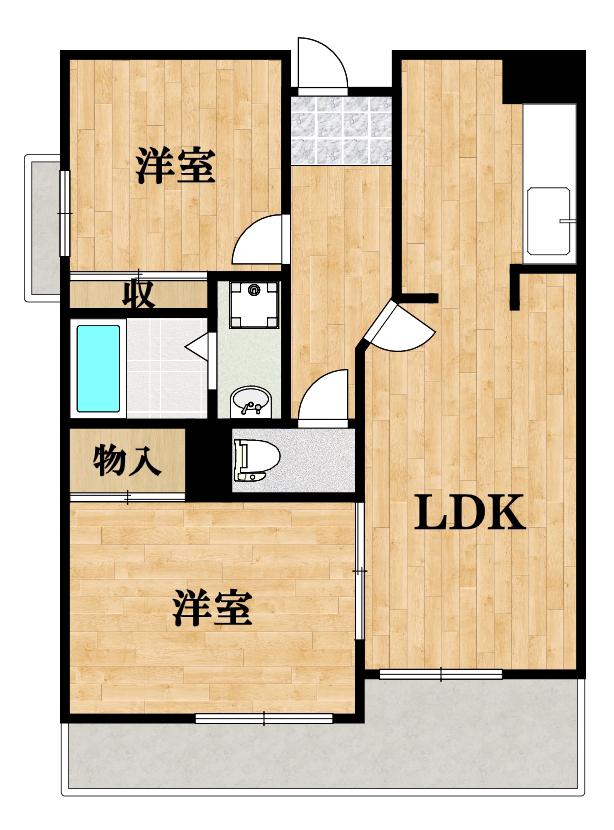 どりーむ(2LDK/4階)の間取り写真