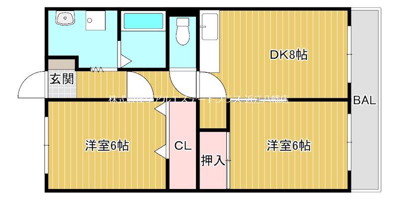 ロイヤルパレス(2LDK/5階)の間取り写真