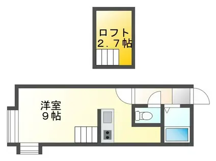 SONIAIV(1K/2階)の間取り写真