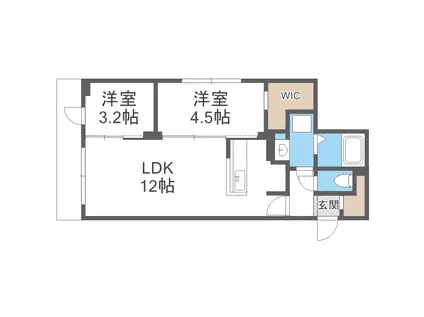 DPレジデンス南円山(2LDK/2階)の間取り写真