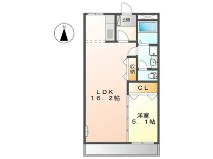 ホワイトヒルズ(1LDK/3階)の間取り写真